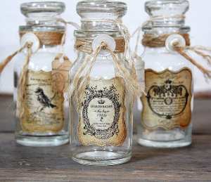 glass bottles