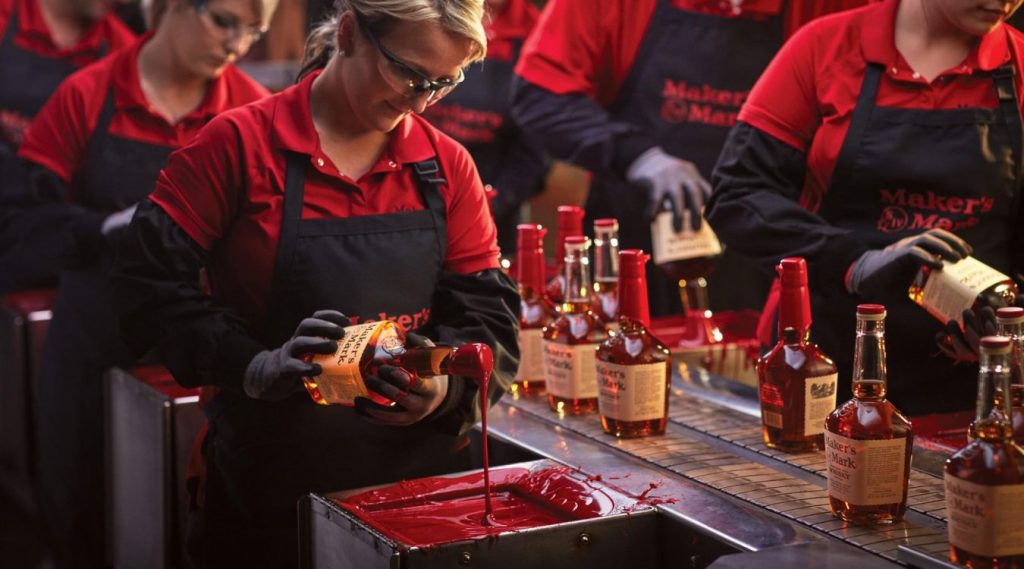woman at distillery
