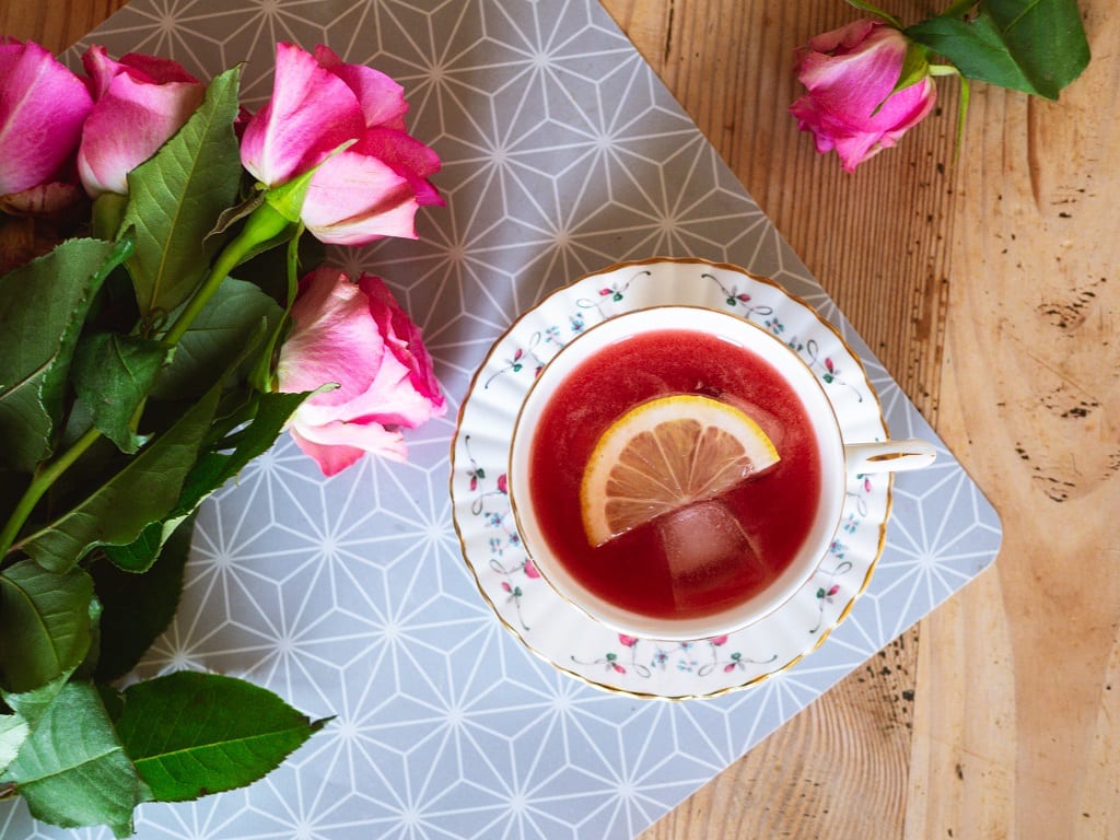 Pink cocktail for Valentine's Day