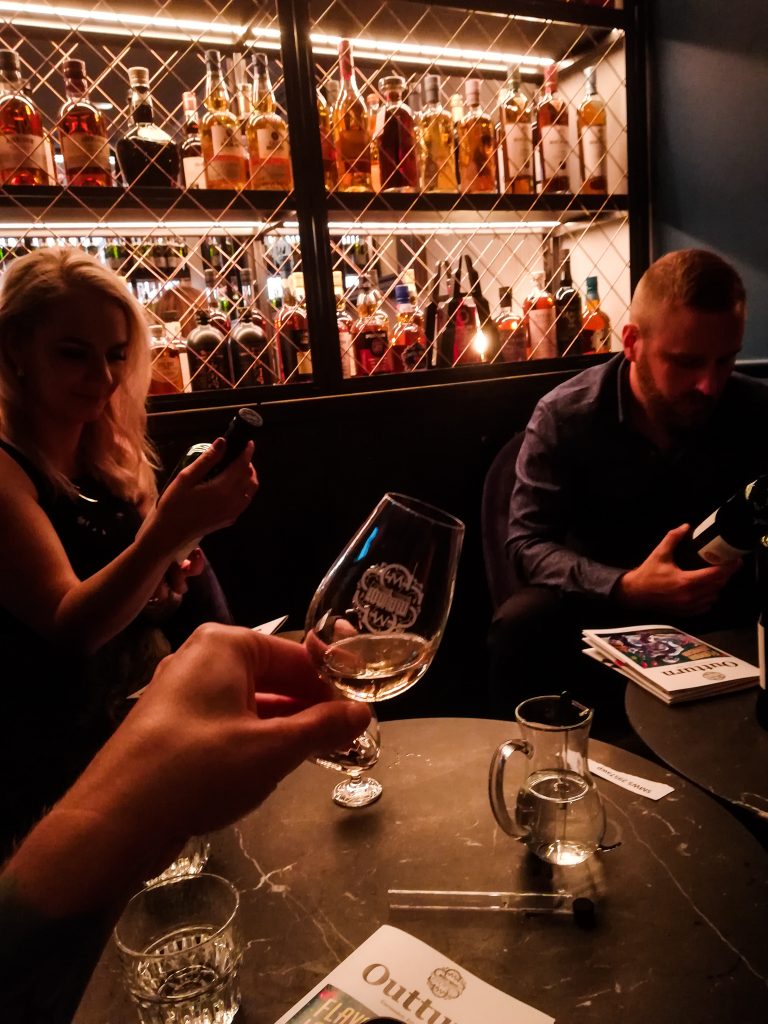 Tasting whisky at SMWS Glasgow