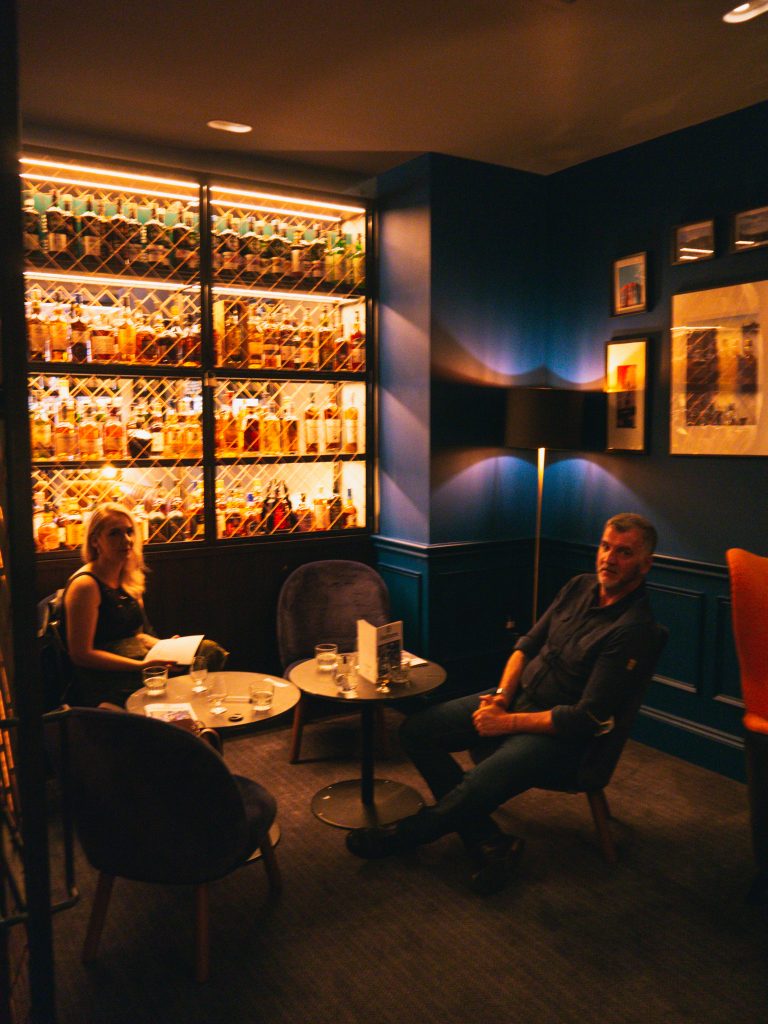 Visiting whisky bar with friends
