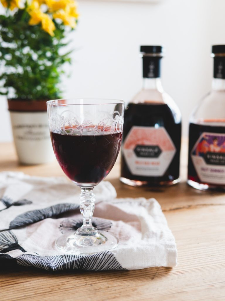 Melomel mead served like wine