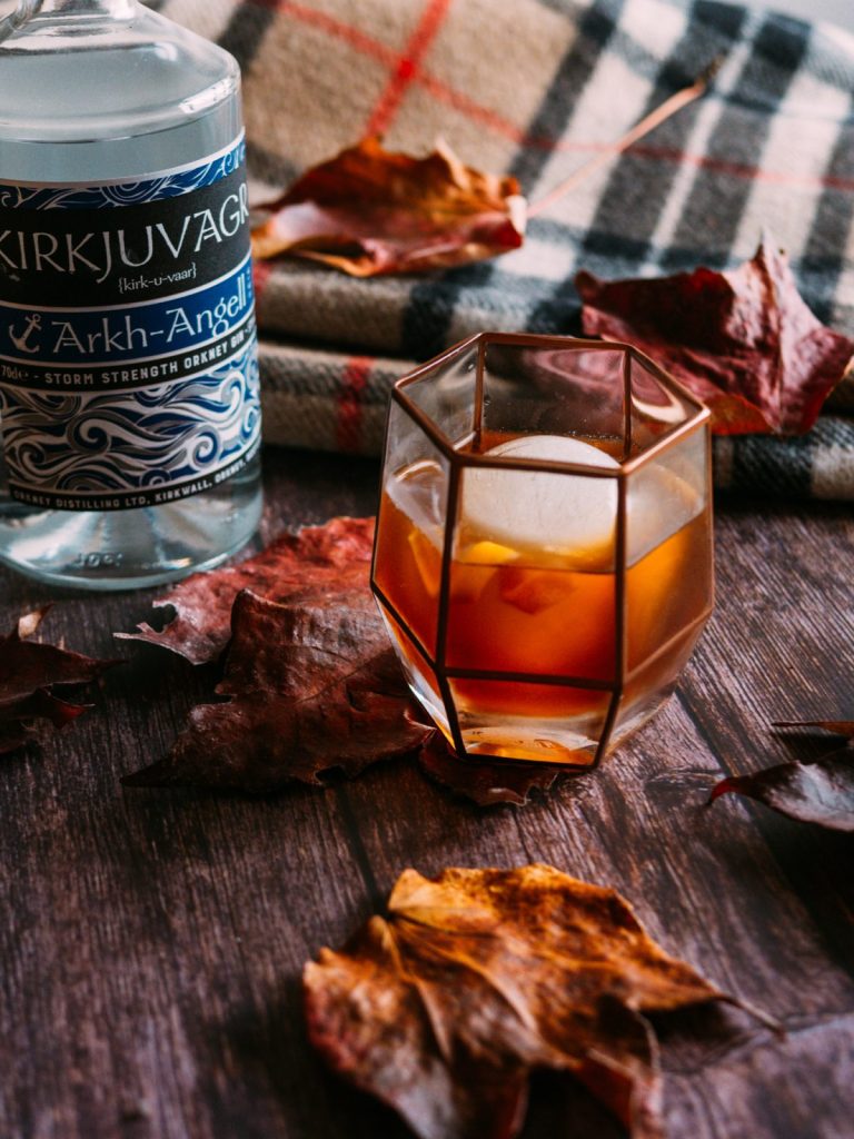 winter negroni with Kirkjuvagr Gin