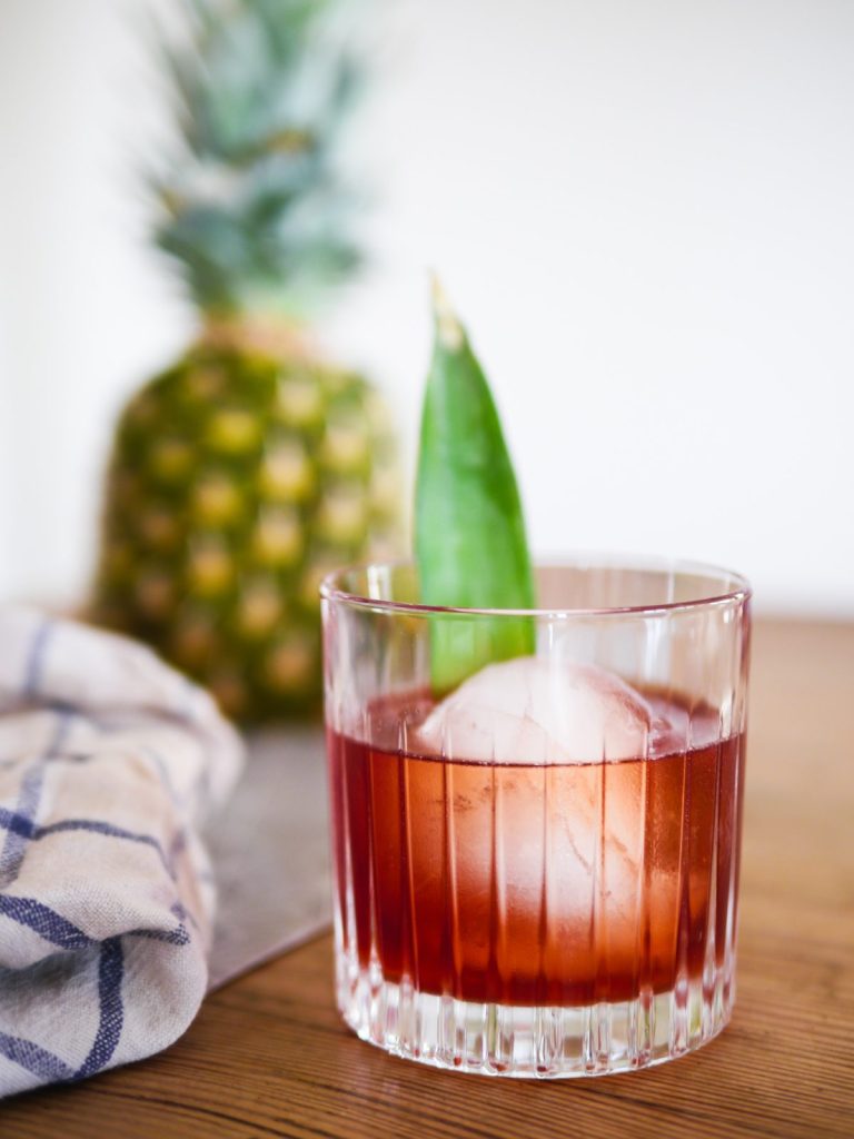 Pineapple tequila negroni