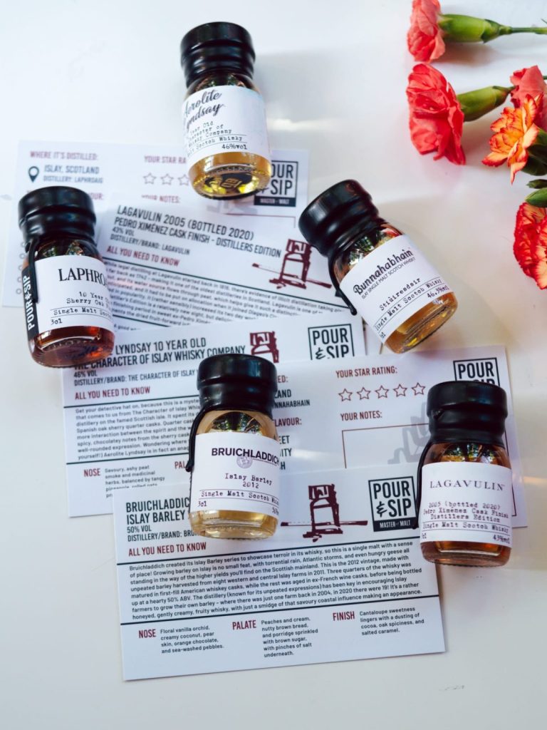 five drams of whisky