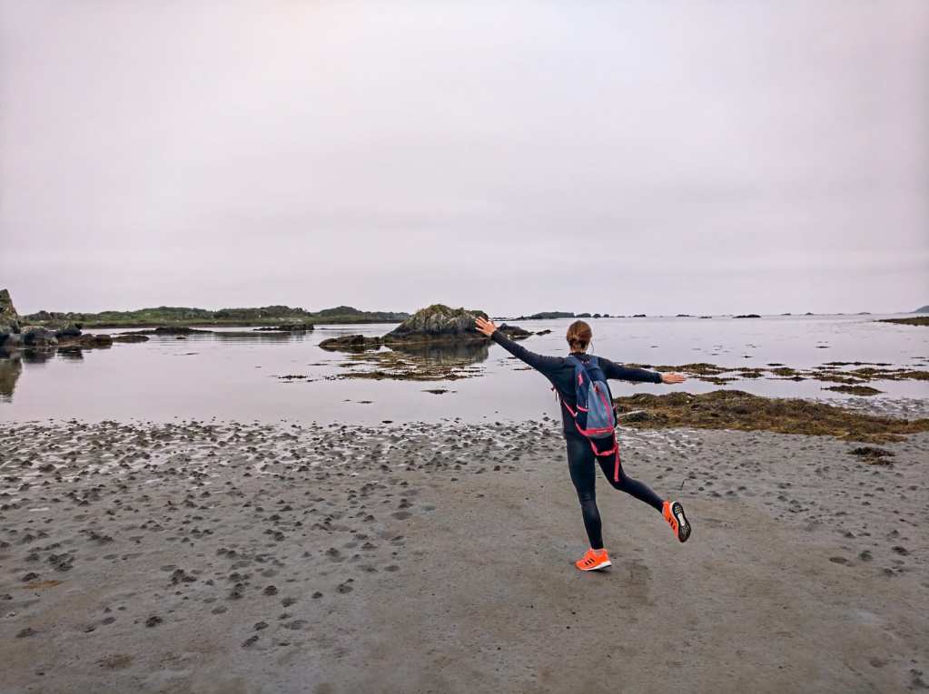 Dancing on the beach