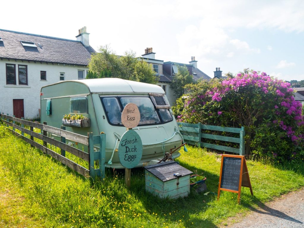 Shop in a caravan