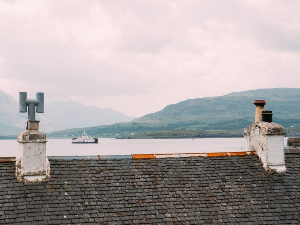 Ferry coming to Isle of Raasay