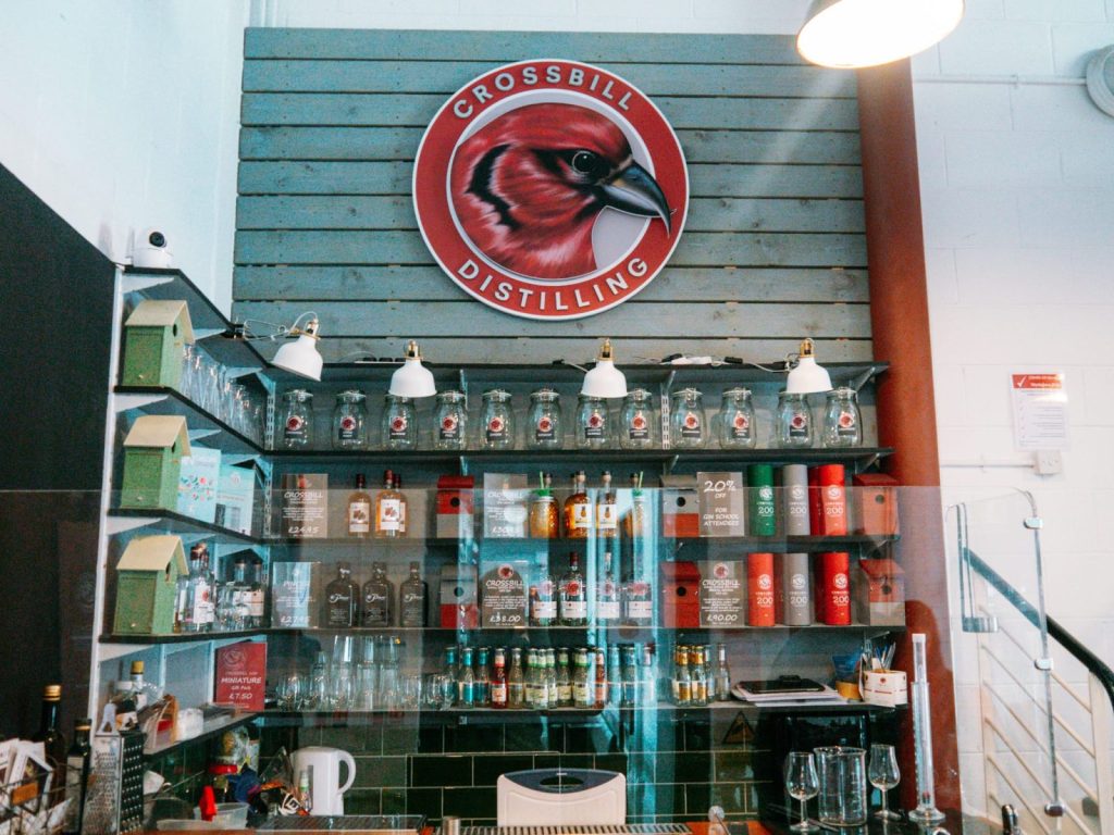Crossbill Distillery bar