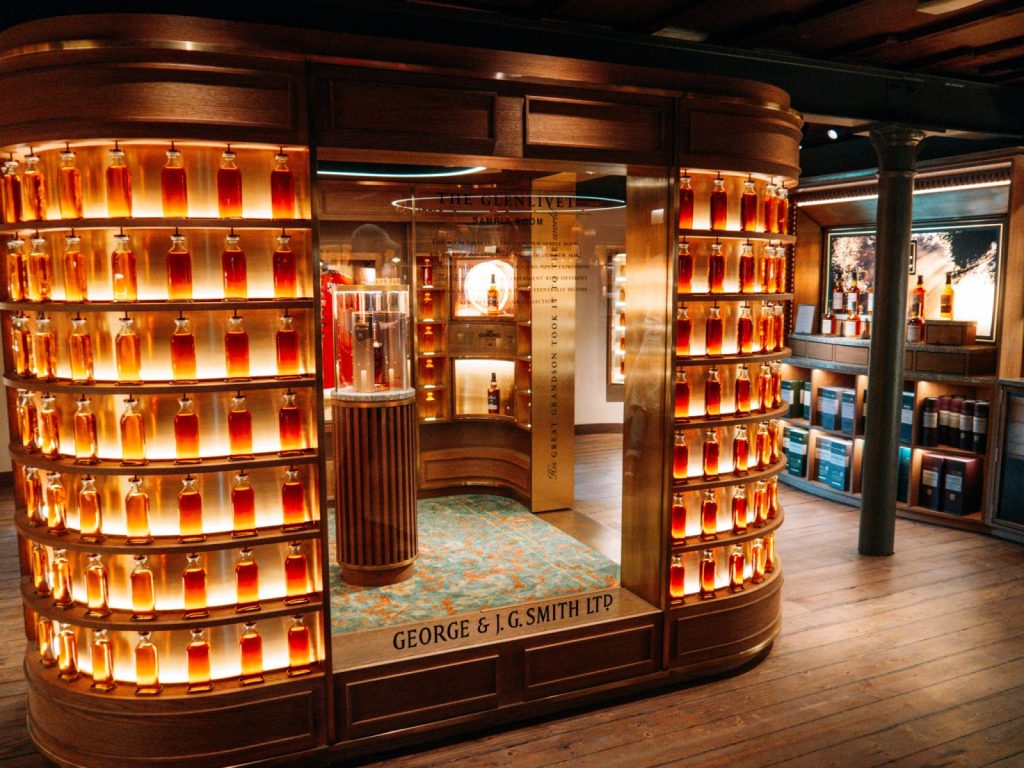 Whisky bottle display