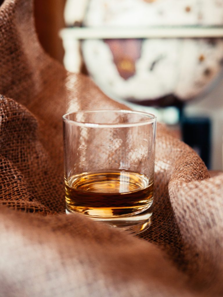whisky glass and drink globe