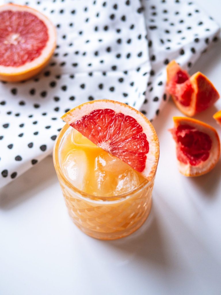 Pink grapefruit cocktail