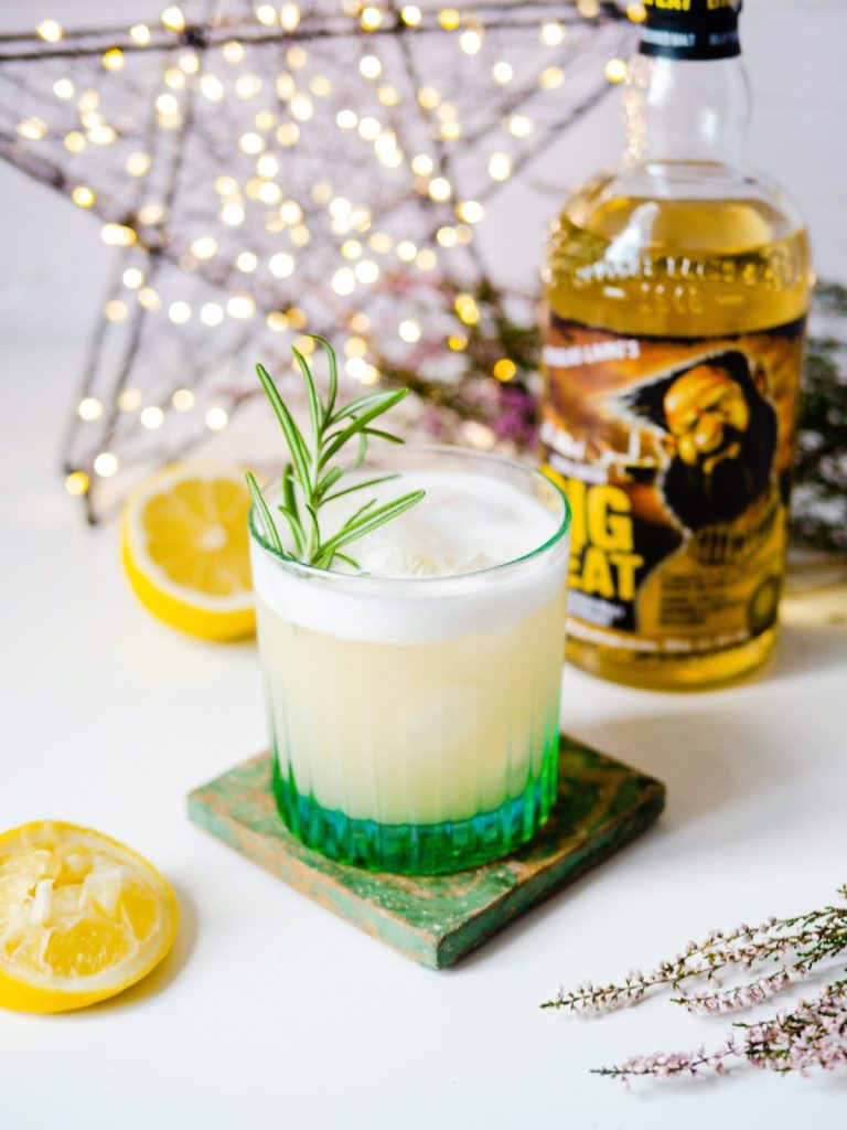 Peaty sour cocktail