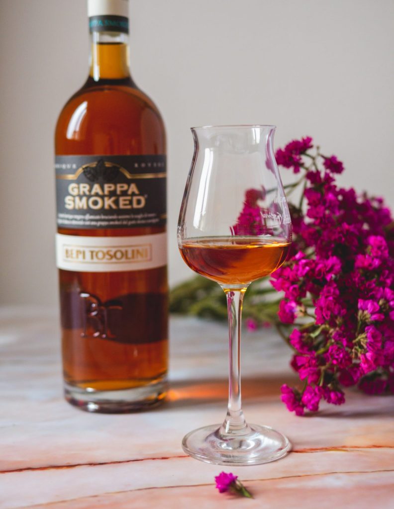 Smoked grappa