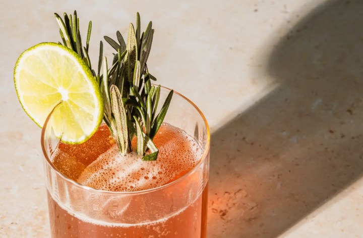 Paloma cocktail with rosemary
