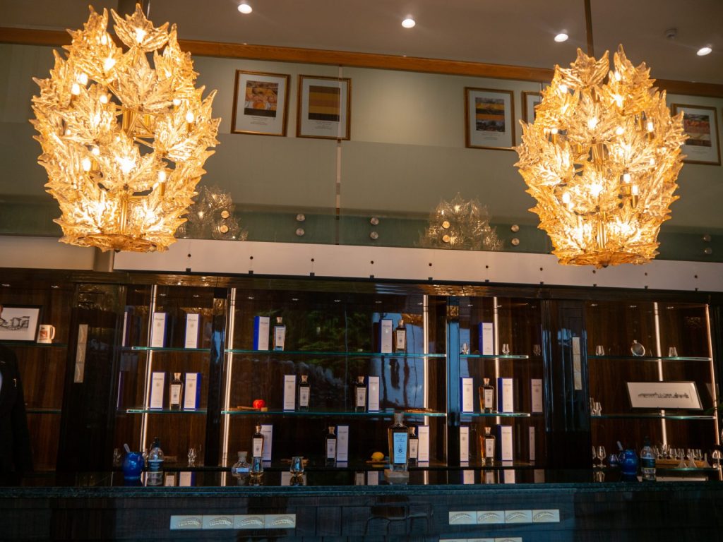 Lalique lights at the Glenturret