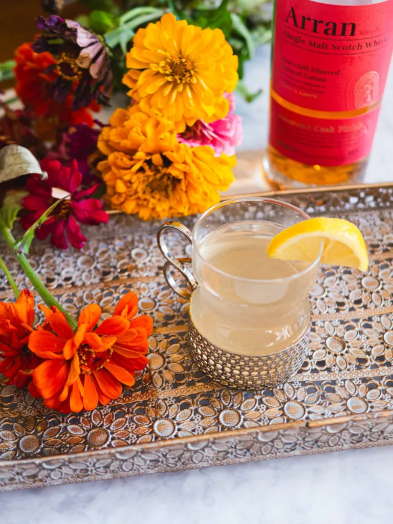 Cherry hot toddy with Arran amarone