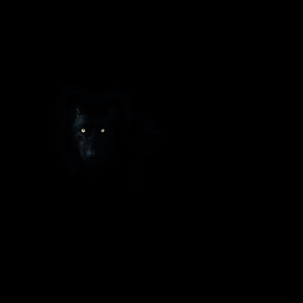 wolf in the dark