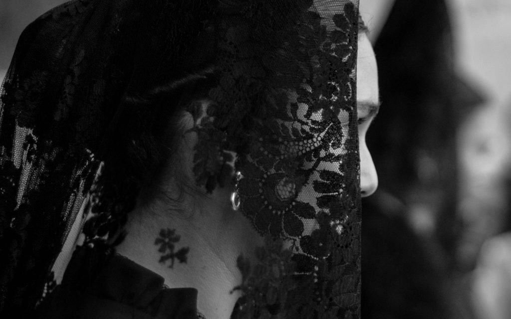 ghost woman with mantilla