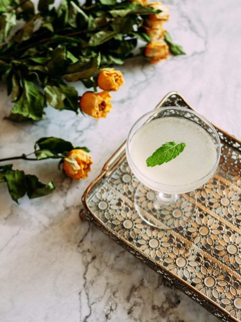 cocktail with mint