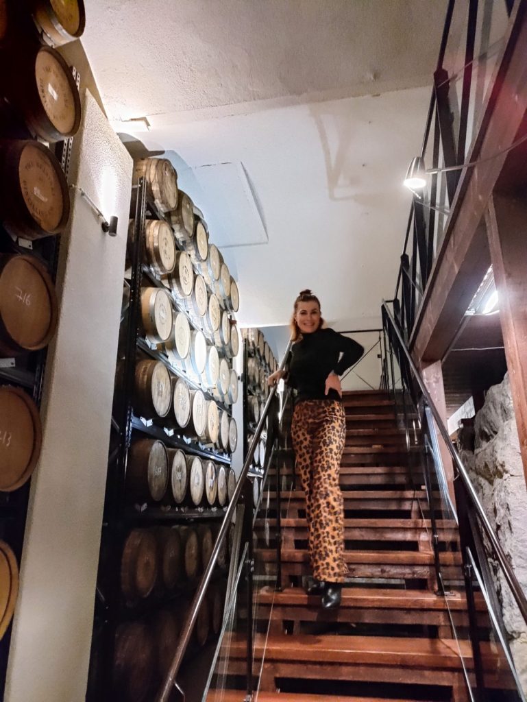 Inka Larissa at Finnish distillery's warehouse