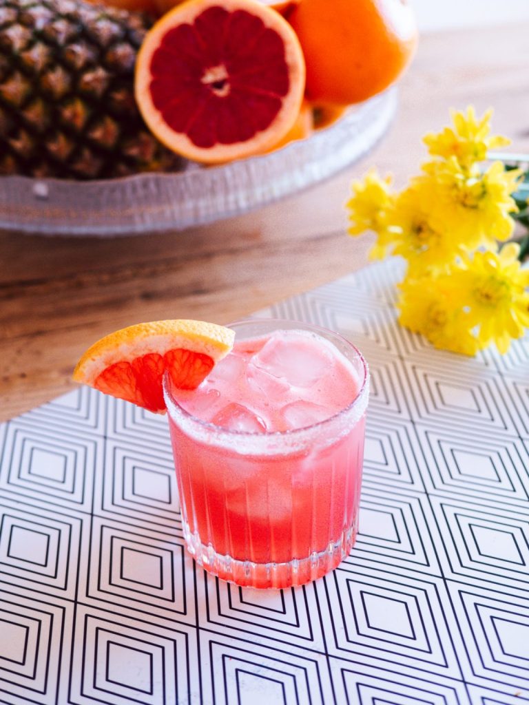Pink grapefruit margarita