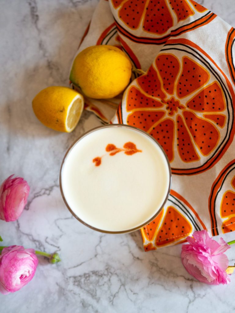 Summer sour cocktail
