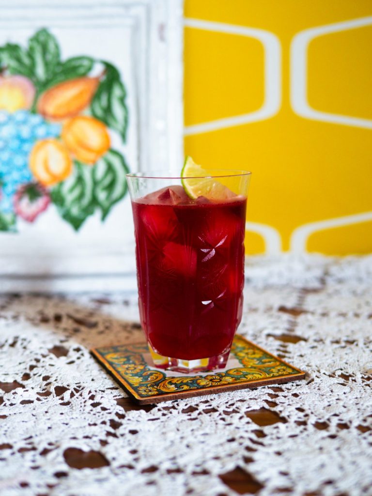 Beetroot tequila cocktail