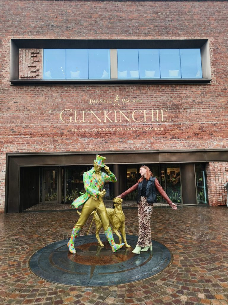 Inka Larissa outside Glenkinchie Distillery