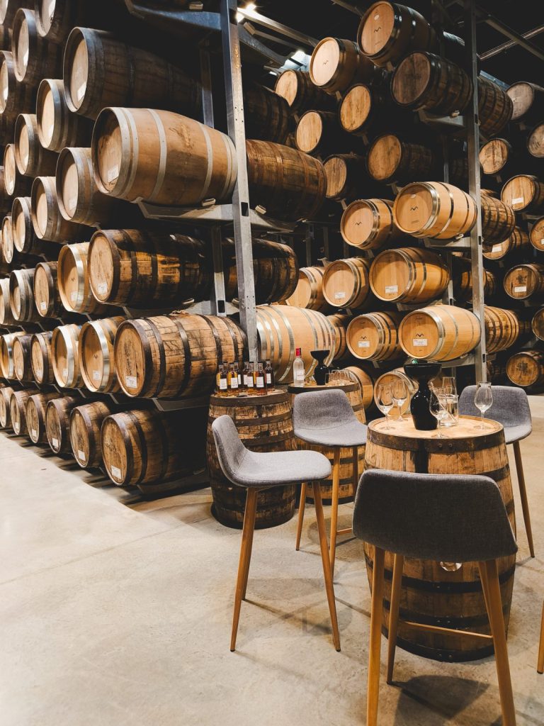 whisky warehouse at Maison Lineti