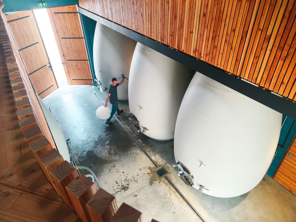 fermentation tanks at Maison Lineti