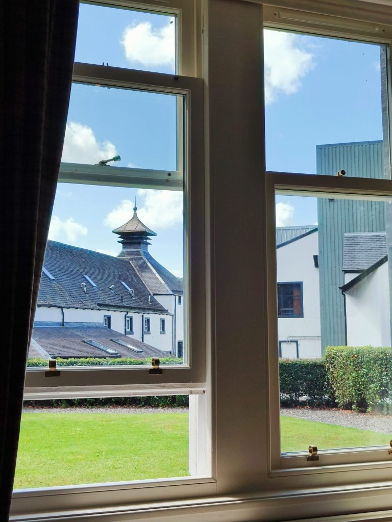 Glengoyne distillery from the sample room