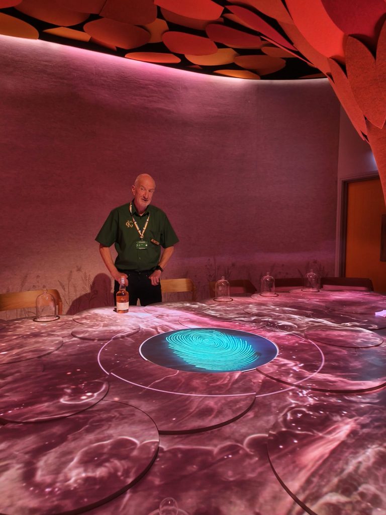 Sensory experience at distillery