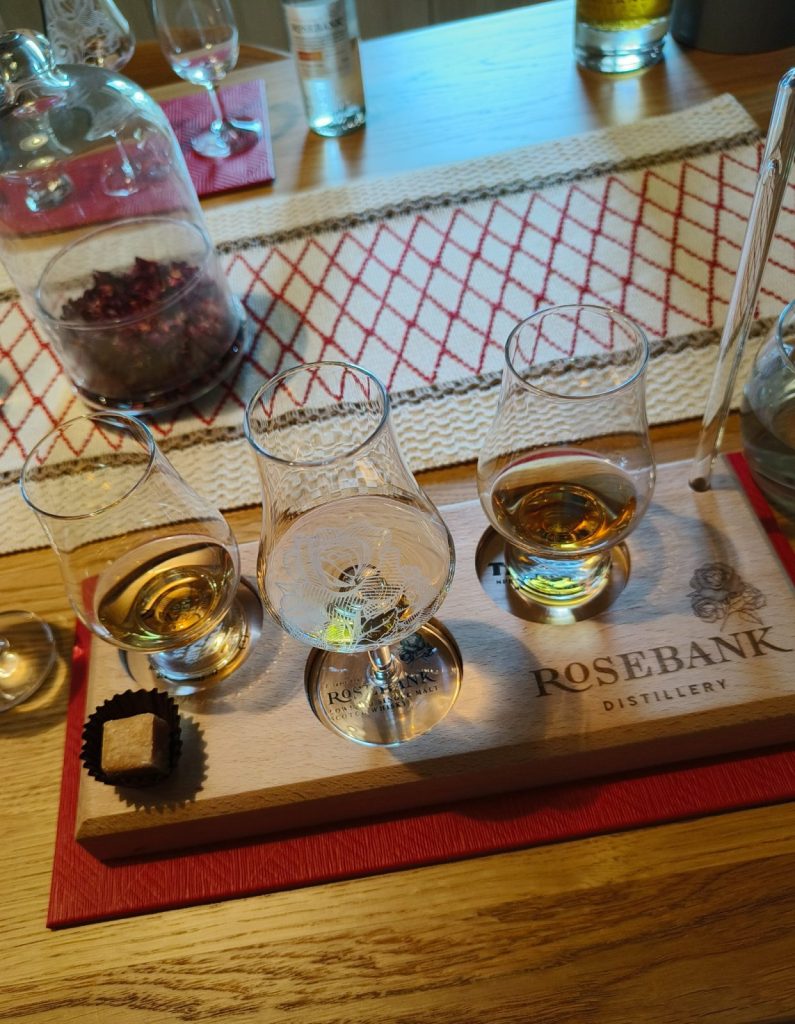 Rosebank whisky tasting