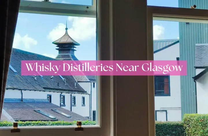 Glengoyne distillery through a window