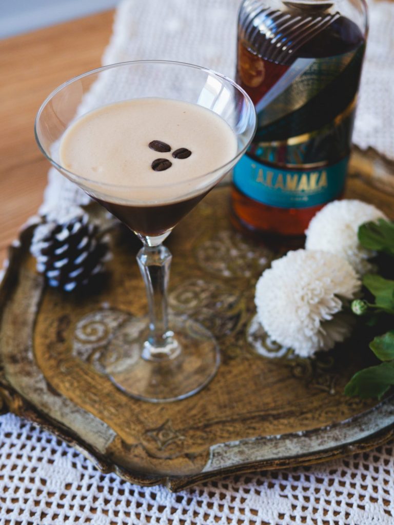 Rum espresso martini cocktail
