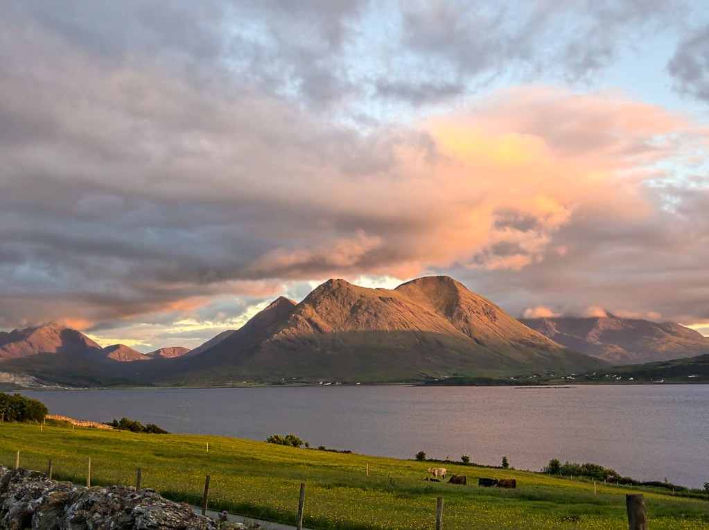 View of Isle of Skye from Raasay whisky distillery
