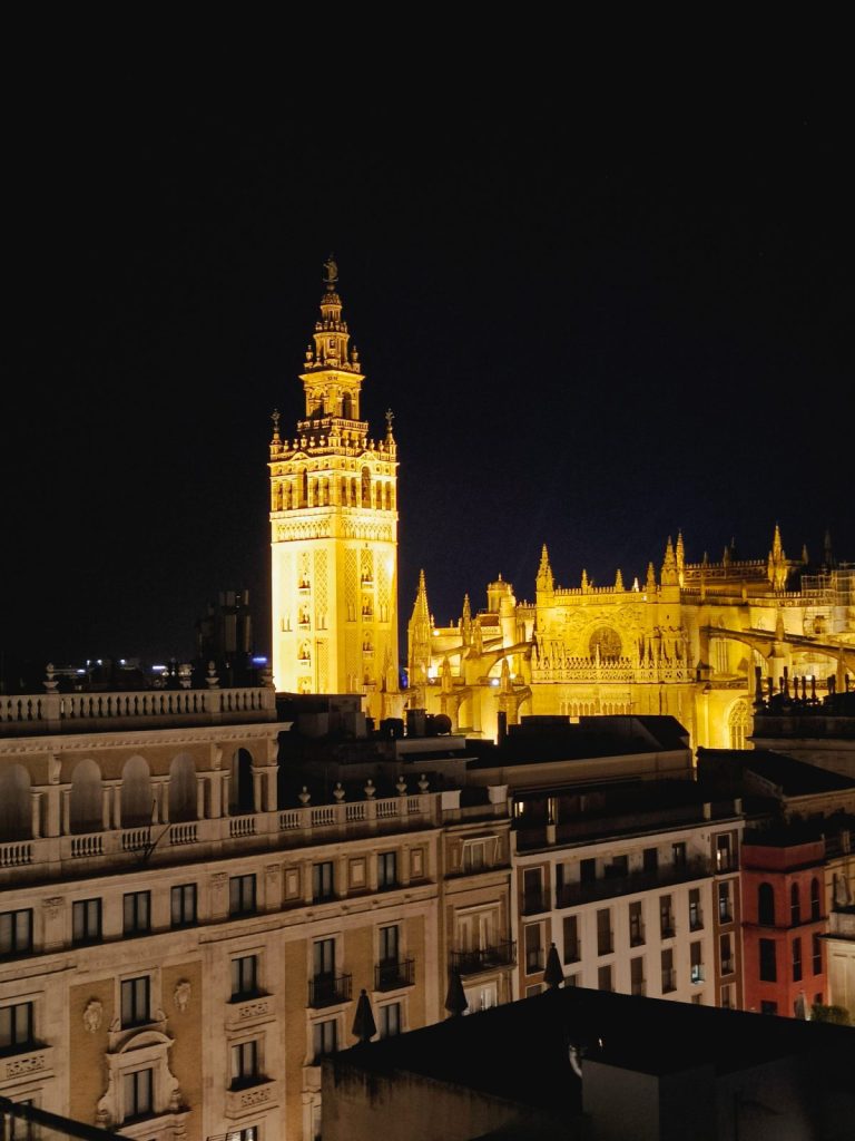 Seville view from rooftop terrace