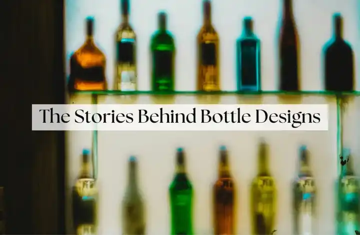 bottles in the background