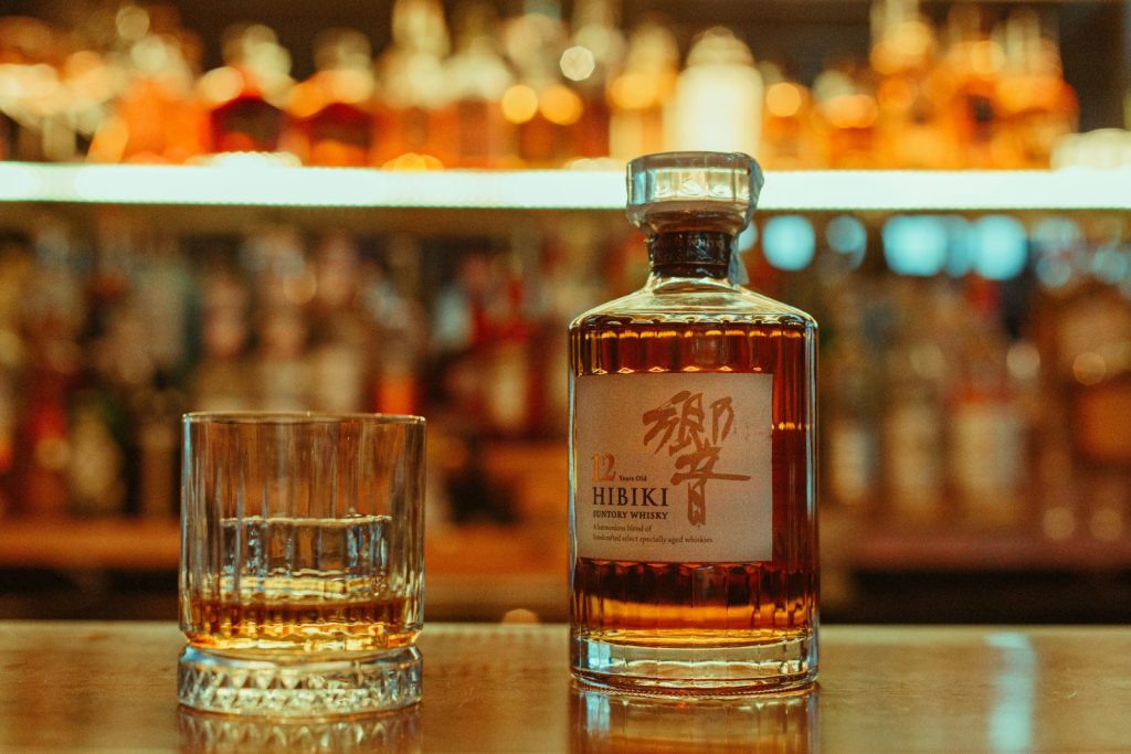 Hibiki Japanese whisky bottle