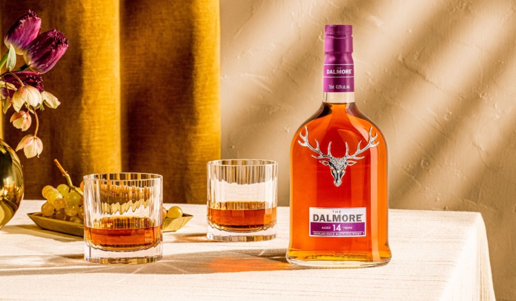 Dalmore whisky bottle with stag logo