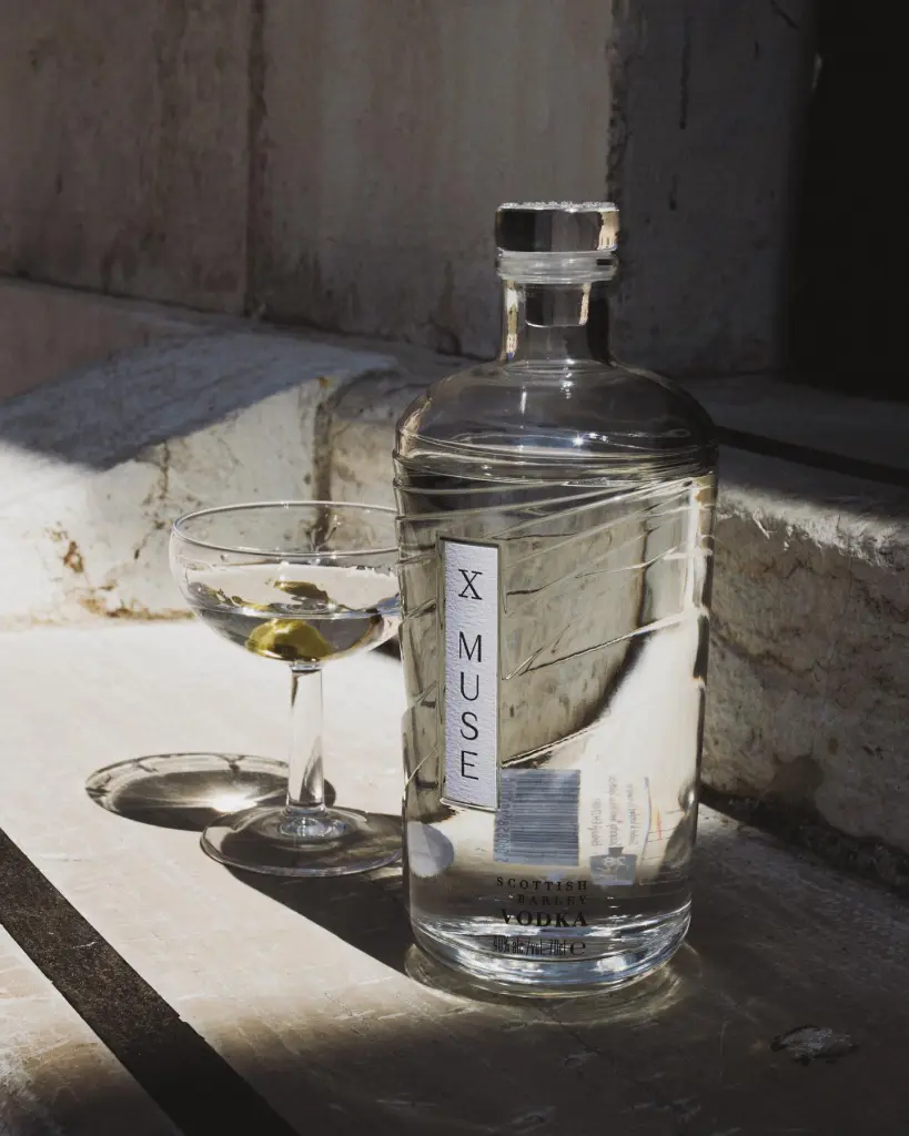 X Muse vodka bottle design