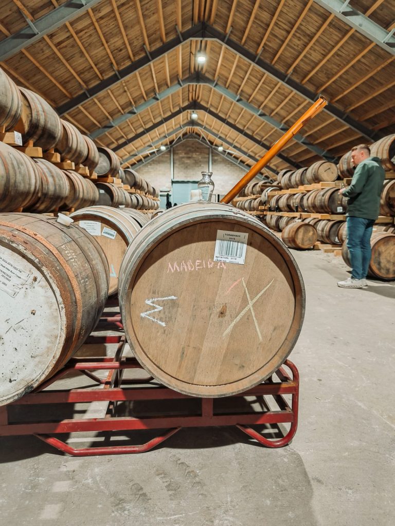Madeira casks in a dunnage warehouse