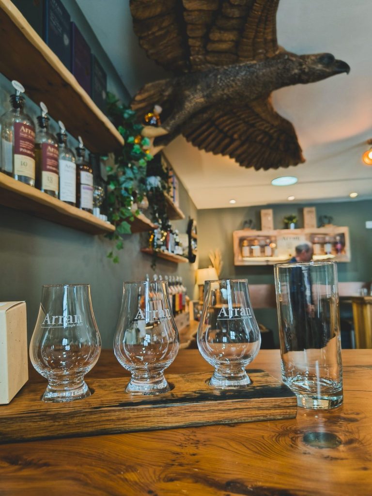 Tasting room at Lochranza distillery
