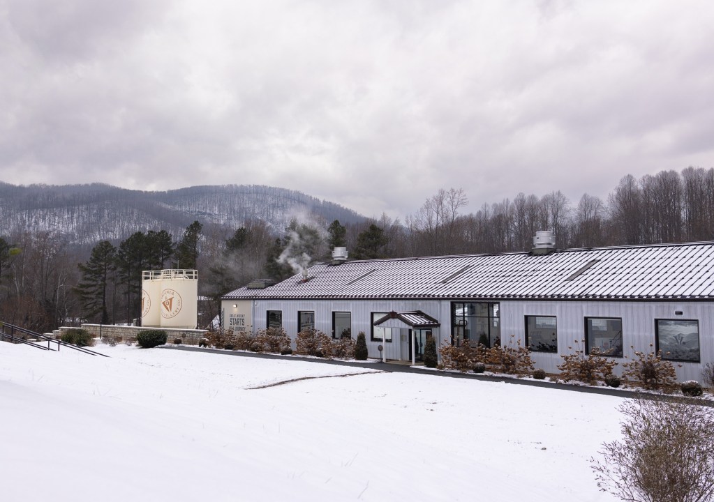 Virginia Distillery in the snow