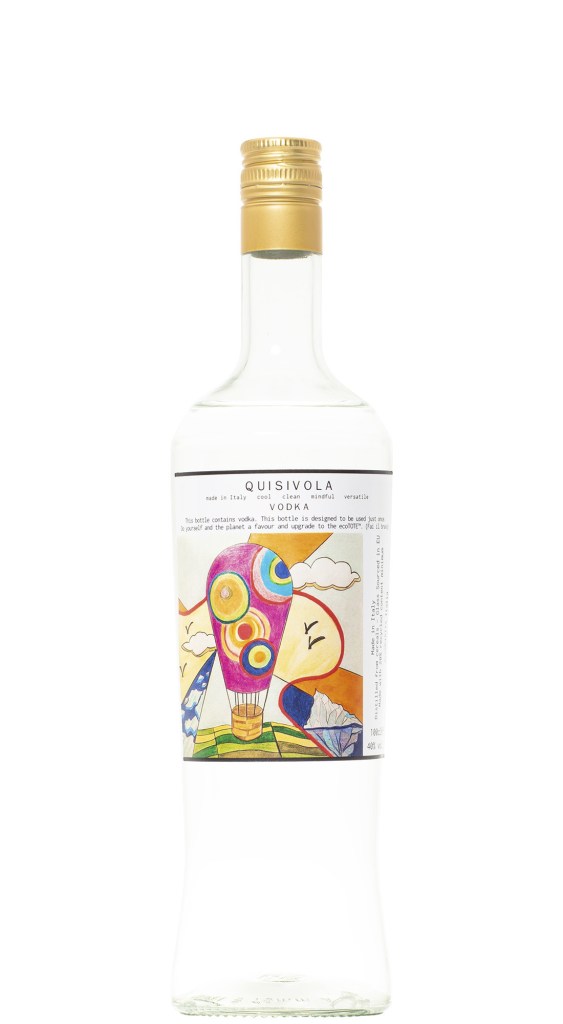 Italian vodka brand with artsy label